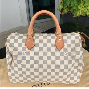 💯✅ Authentic Louis Vuitton Speedy 30 Azure